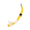 Swim Central 16.5" Yellow and Clear Bahama Purge Semi-Dry Top Sport Swim Snorkel